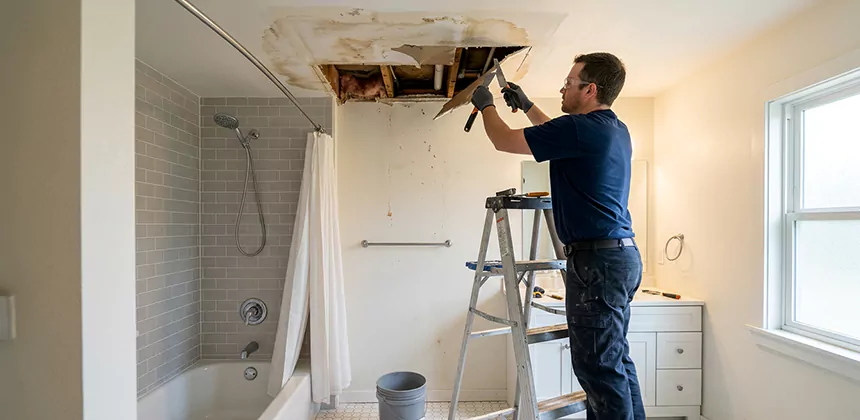 Bathroom Leak Ceiling Repair in Mercer Island